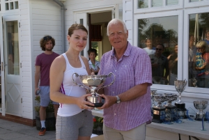 Danielle Frankish, winner of ladies singles