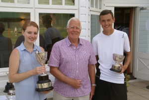 Danielle Frankish and Will Mason, winners of singles and mixed doubles